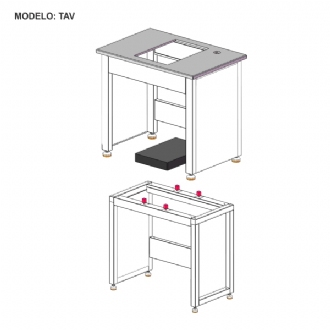 MESA ANTI-VIBRAT�RIA MODELOS TAV e TAV PLUS